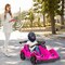 Costway 6V Battery Powered Go Kart Kids Ride On 4 Wheel Racer RC w/ Bumper & Music